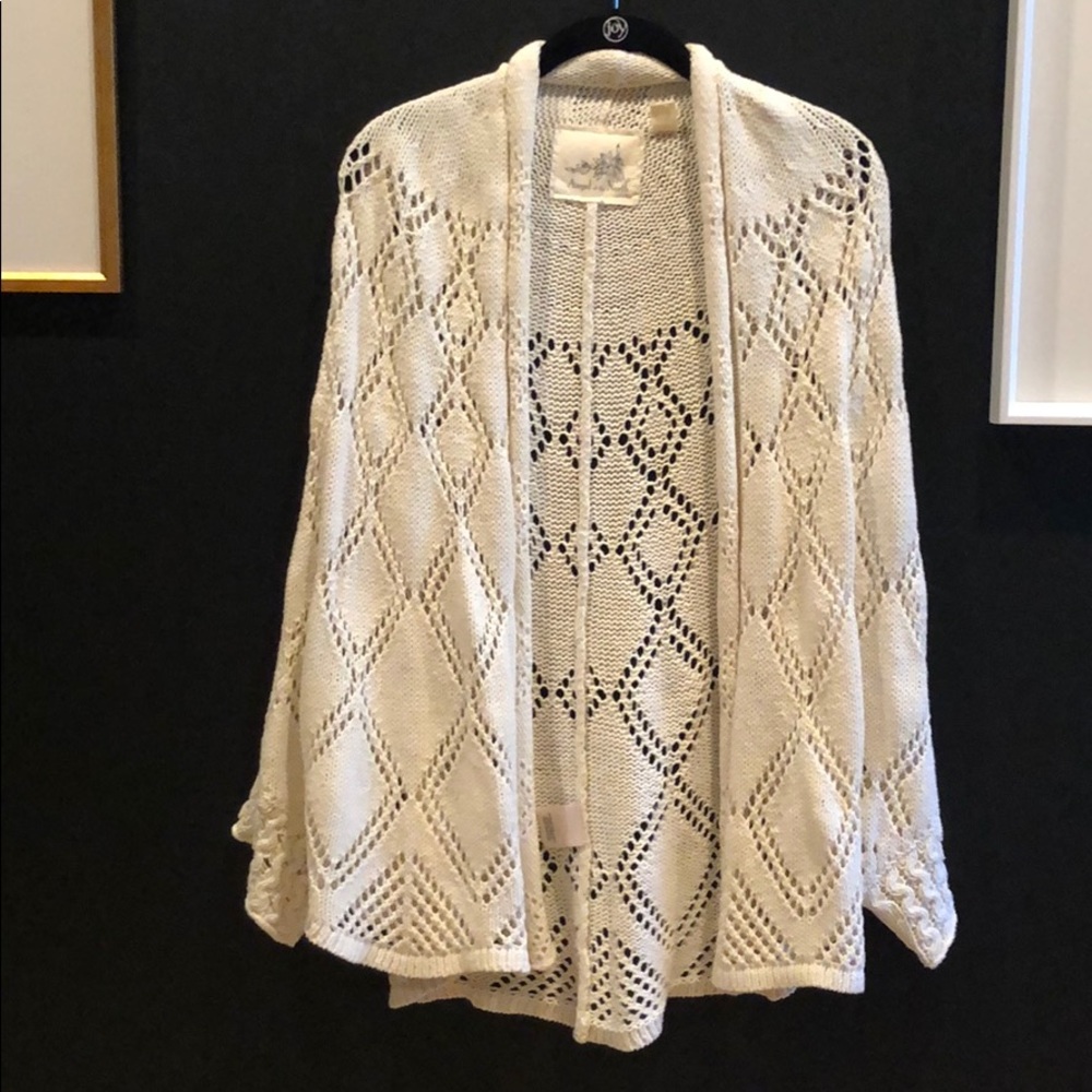 Open weave cozy wrap/sweater.